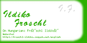 ildiko froschl business card